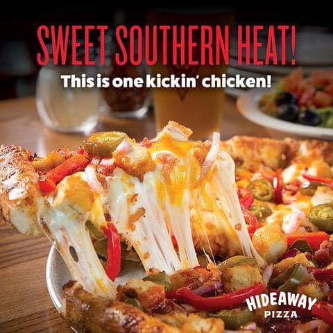 There's ONLY 2 Days left to try the Sweet Southern Heat from <a href="/hideawaypizza/">Hideaway Pizza 🍕</a>. Don't miss out!