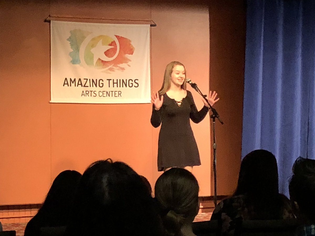 BMHSSpokenWord's tweet photo. Laney recites “Poor Angels” by Edward Hirsch. Excellent job! #wearebmhs https://t.co/n56HqFmsdC