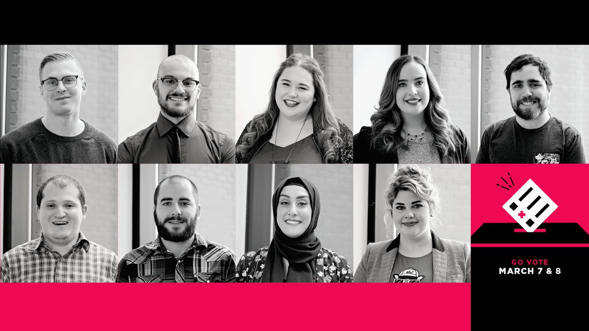 SAMacEwan's tweet photo. Get to know your Executive Committee candidates and on March 7 &amp; 8, GO VOTE! https://t.co/r5Qii8uPqN #SAmacewan #MacEwanU #studentlife #yeg #SAMUVotes https://t.co/bbdRHC2FNo