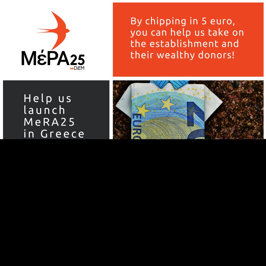 MERA25Frankfurt's tweet photo. Support @mera25_gr, our new electoral wing in Greece, with your contribution today! Every euro counts.
Click: https://t.co/xG7Nn4bdZq
#DiEM25 #MeRA25 #END_TINA https://t.co/8QpDZaCZij