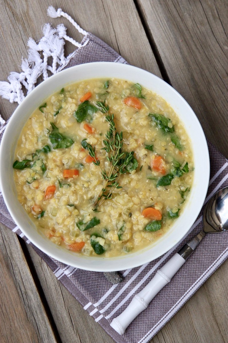 This red lentil soup with lemon and thyme is gonna knock your 🧦 off. Give it a try for yourself goodthymekitchen.com