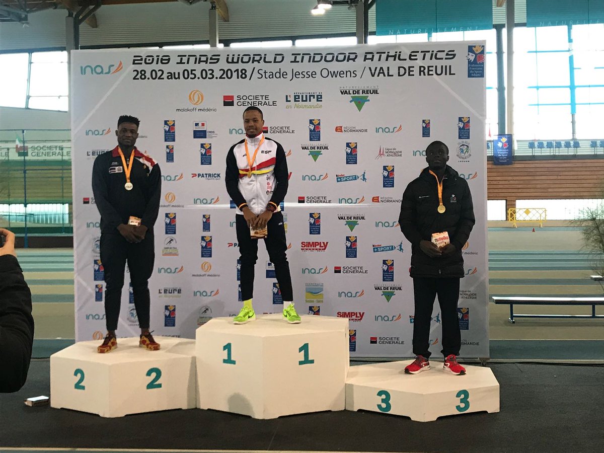 feddi_org's tweet photo. Primeros éxitos del #TeamESP en #Mundial #Atletismo @INASsport @valdereuil_info 
4 Oros 
4x200
Longitud
60m
Pentatlon
2 puesto virtual x países.
Mañana última jornada de competición.
Orgullosos de nuestros #atletas 
@deportegob @LaLiga4Sports @marianorajoy https://t.co/Dem9vnC6MR