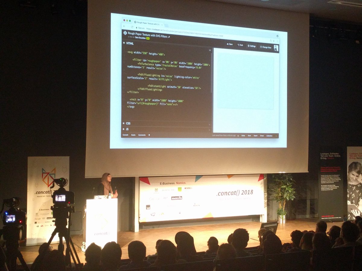 Sara Soueidan speaking about SVG at concat 2018