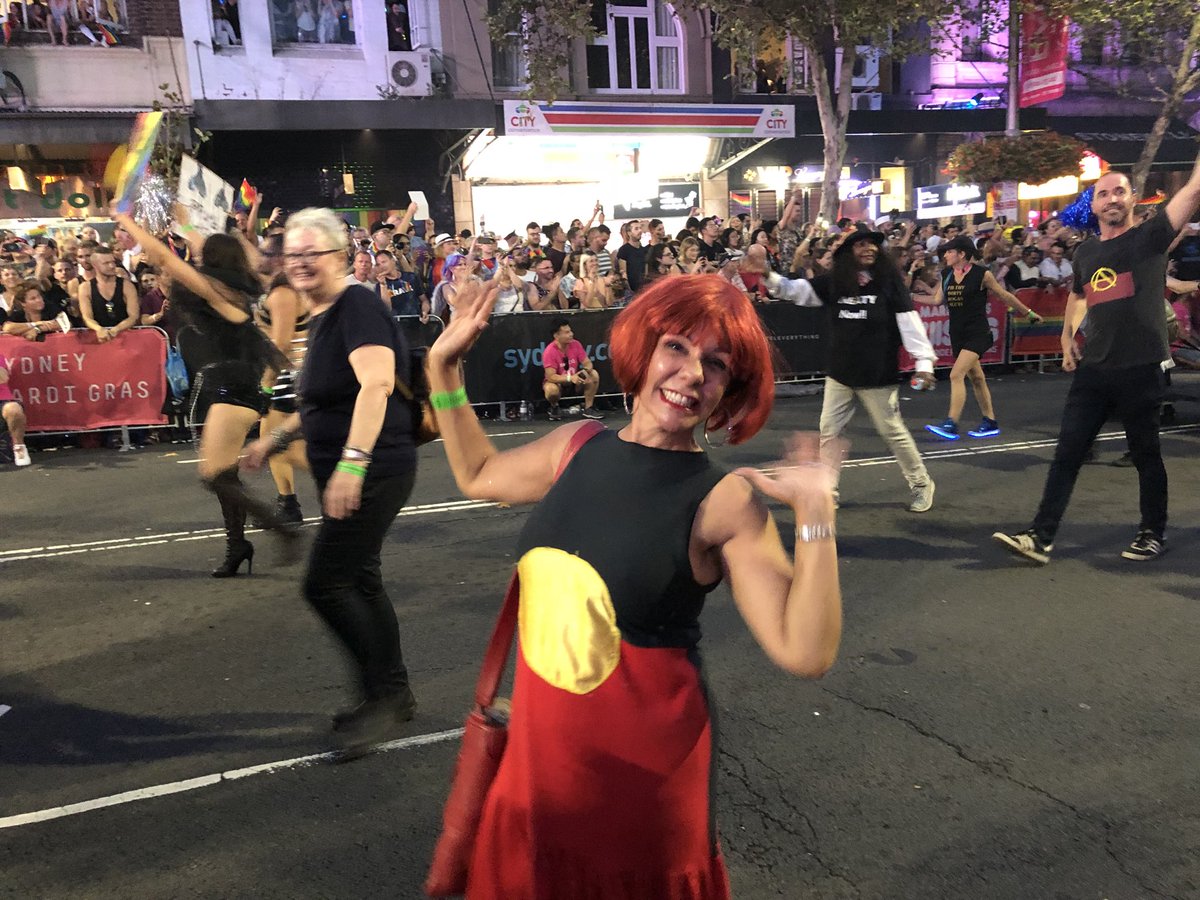 @LindaBurneyMP was early in the <a href="/sydneymardigras/">Sydney Gay and Lesbian Mardi Gras</a> parade, the First Nations float, and I think her enthusiasm made my Mardi Gras. That and Cher, obvs.
