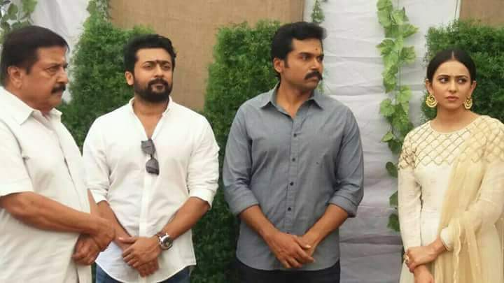 Sreekanth0Tvm's tweet image. . @Karthi_Offl , @Suriya_offl , #Sivakumar Sir, @Rakulpreet and other celebs at #Karthi17 Pooja.
@rajsekarpandian @AKSFWA1 @venkatvnt