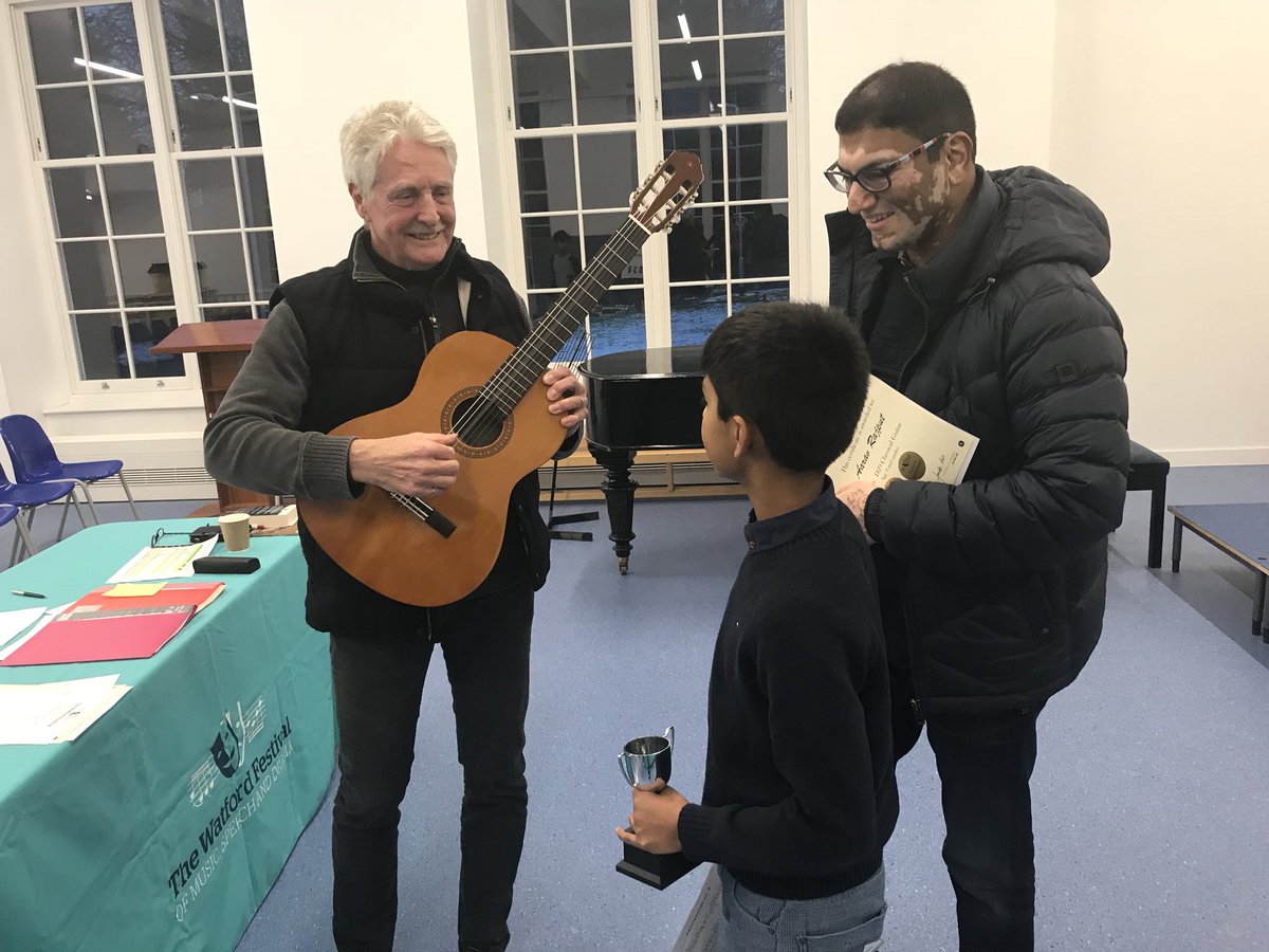 Guitar masterclass with our guitar adjudicator Stuart! Congratulations to our winner Aarav! #Winners #guitar #Watford #festival #music #first #cup #Masterclass