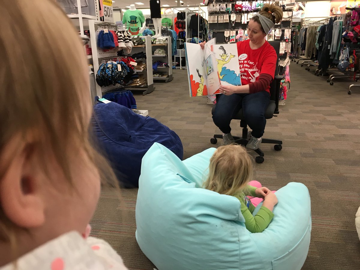 j_dot_Connor's tweet photo. @Target Salem NH Reading #DrSuess #DrSuessDay with employees Ashley and Bill. https://t.co/1o5JEv9x4O