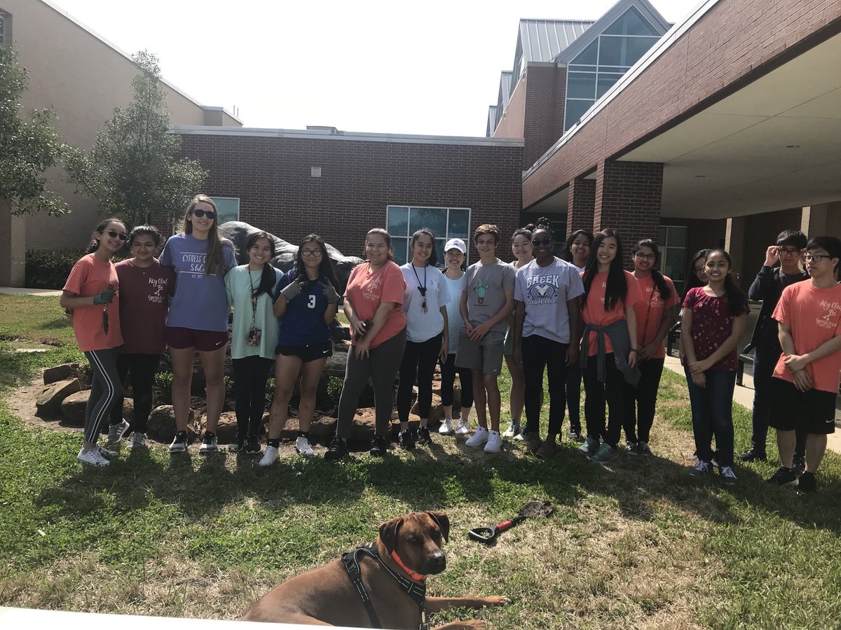 Creek got some spring sprucing today at our #CampusCleanup ! Thanks to everyone for the help!