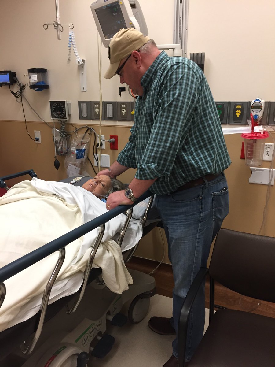 ShellyCarlile's tweet photo. Girls everywhere: Marry yourself a man that will hold your Mom's hand when she is afraid in the ER and will help her work thru seizures and comfort her. I had no idea 28 years ago that he would be this amazing! #1 Husband π#hewillneverseethis https://t.co/dzpVcUFgRQ