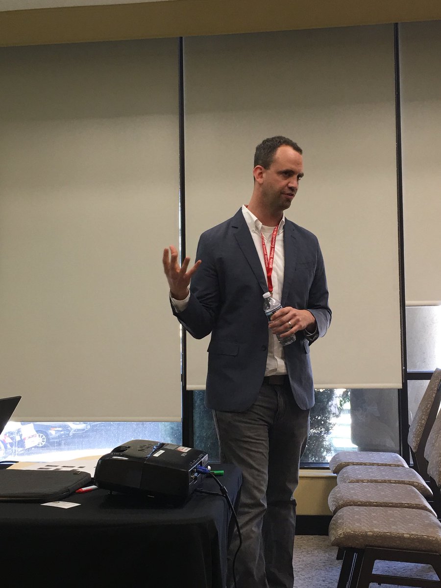 MaxBrooks1's tweet photo. Listening to @MikeStevens1980 lead a session on engagement strategies for the #socialstudieschat #edchat classroom. #MSCSS18 https://t.co/ZjcJGwqZ4O