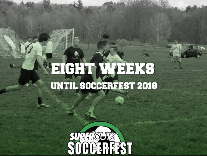 soccerfest2018's tweet photo. Two months to go! Grab a team and register now! https://t.co/eAr2UsFQ8A