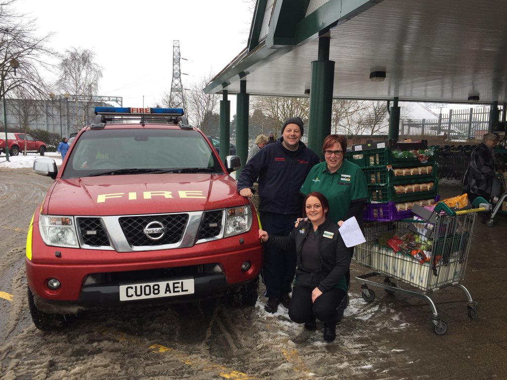 NewtownFireStn's tweet photo. Thank you to @Morrisons for donating nearly 100 food packs for us to deliver to people in the surrounding villages that have not been able to leave their homes over the last couple of days.We can’t help everyone but we have heard so many stories today about the communities spirit https://t.co/4BRQvGNoFO