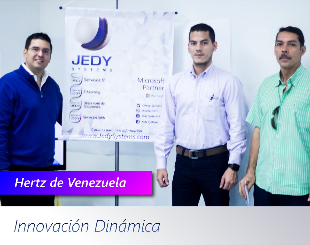 JedySystems's tweet photo. Empresa Invitada: Hertz de Venezuela
#Tecnologia #JedySystems #MicrosoftPartner #Developer #Profesional #Desarrolladores #Software https://t.co/mCXeMtd8ND