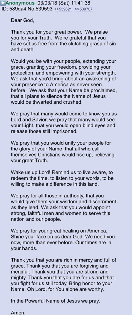 An Anon’s Prayer!!   #QAnon  @realDonaldTrump