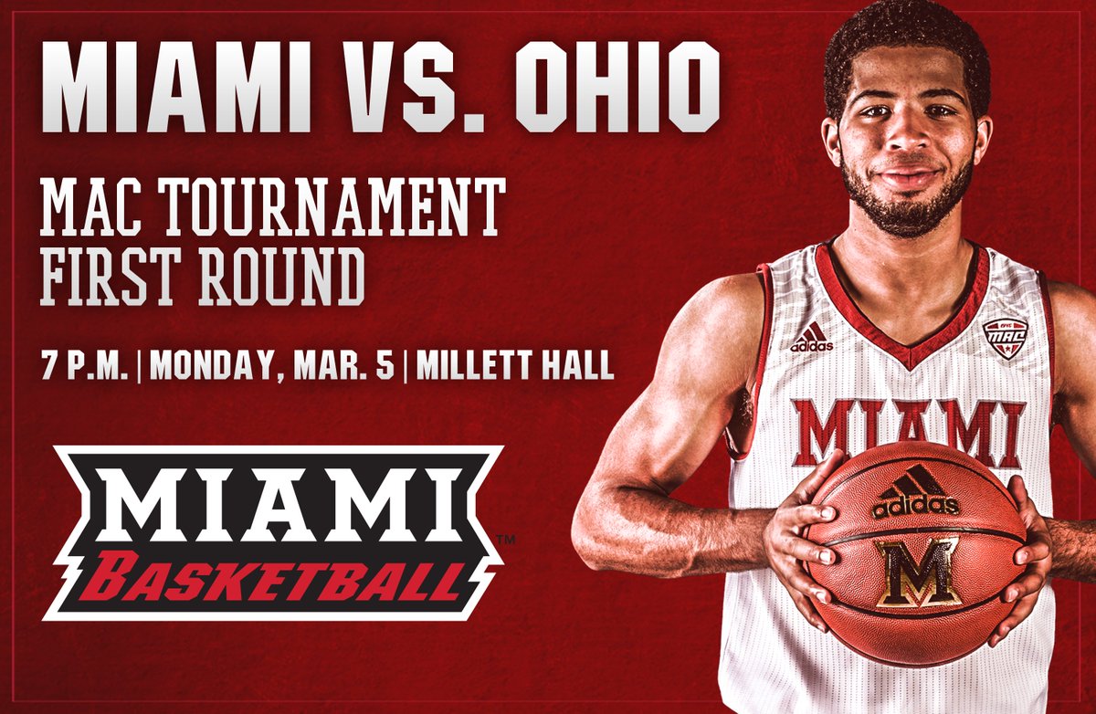 Central Michigan just defeated Western Michigan 84-71. As a result we  will have our rematch with Ohio on Monday at 7 pm. in Millett Hall! Full  tournament release to come soon!  

#RiseUpRedHawks