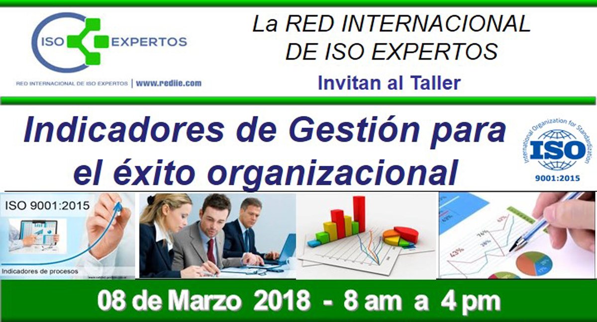 isoexpertos's tweet photo. Taller presencial "Indicadores de #Gestión para el Éxito #Organizacional" 
.
Fecha: 08 de #Marzo 2018
Lugar: Puerto Ordaz, #Venezuela. 
Tutor:  @lccabareda 
.
Más información aquí >>> https://t.co/m2bQtSkFGh https://t.co/UbbC3XGRTb