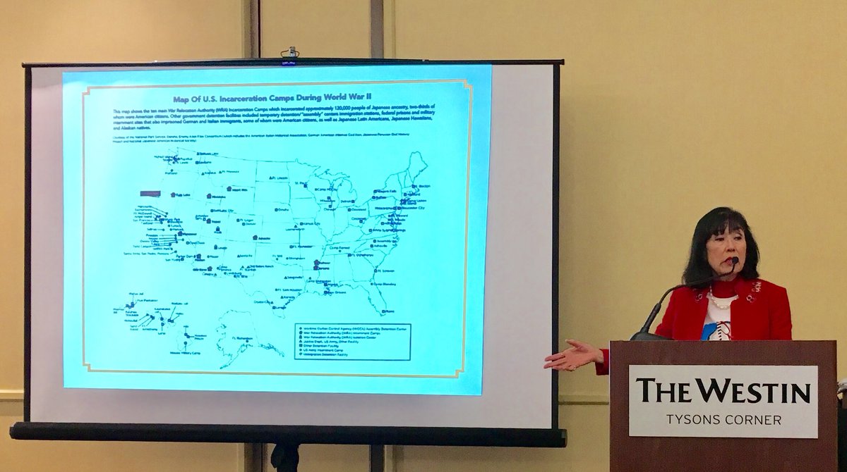 MidStatesCSS's tweet photo. Karen Korematsu delivers the keynote address at #MSCSS18 to a packed house during the Roselle Luncheon, lessons on immigration, civil rights, & informed action from her father’s Supreme Court case Korematsu v. United States https://t.co/Ps6myMqWhr