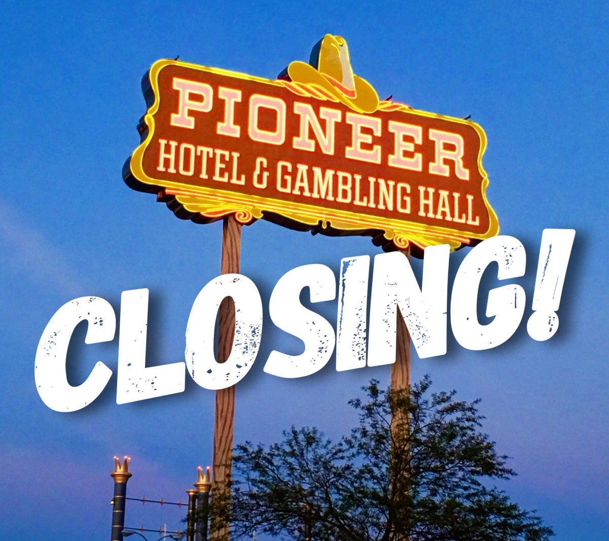 laughlinbuzz's tweet photo. Pioneer Casino in #Laughlin Nevada to close at midnight, April 30th.
Details, without some of the rumors at:  https://t.co/NjHY3Q8uiR https://t.co/phFLXiR6rH