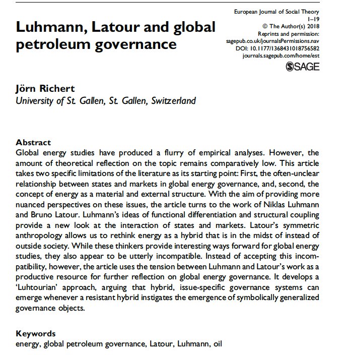JrnRtt's tweet photo. Some more nerdy stuff for a change. #Luhman #Latour and global #energy governance -> #Luhtour https://t.co/frlkeZTnoC https://t.co/Fp6Ln1vjP0
