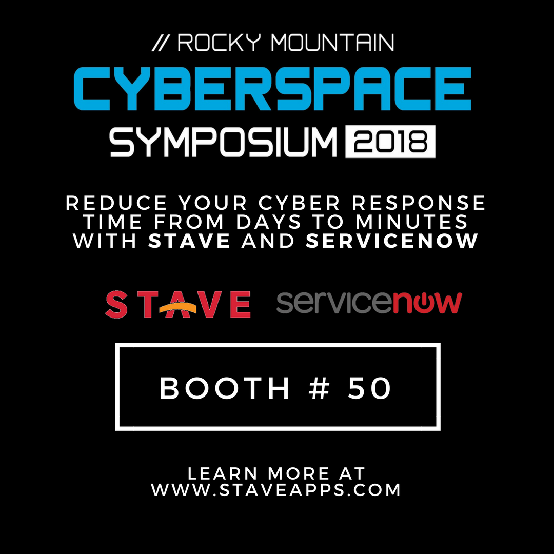 staveapps's tweet photo. Join @servicenow at the #RMCS2018 to exchange ideas related to today's toughest #cyber challenges. Event details: https://t.co/mdPwIkeIQu https://t.co/aYDjQd52g1