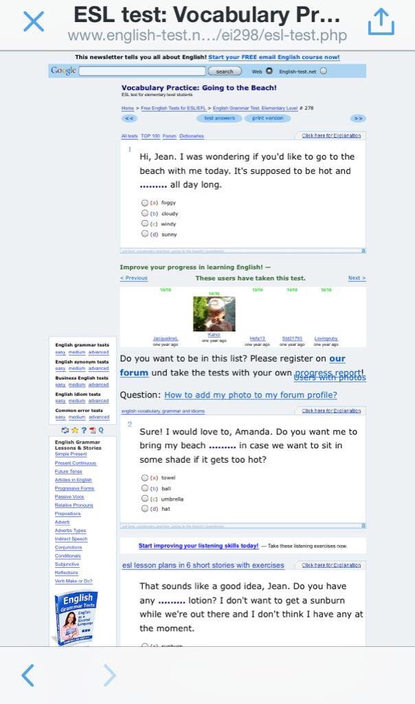 من افضل المواقع،
يشرح جميع قواعد اللغة الإنجليزية
والتدرب ايضا على جميع أنواع الشهادات،
  english-test.net
يستحق ان يكون في مفضلتك 👍🏼