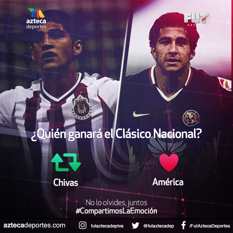 ¡Llegó el momento de saber tú opinión! 🐐🆚🦅

¿Quién ganará el #ClásicoNacional este sábado? 🤔