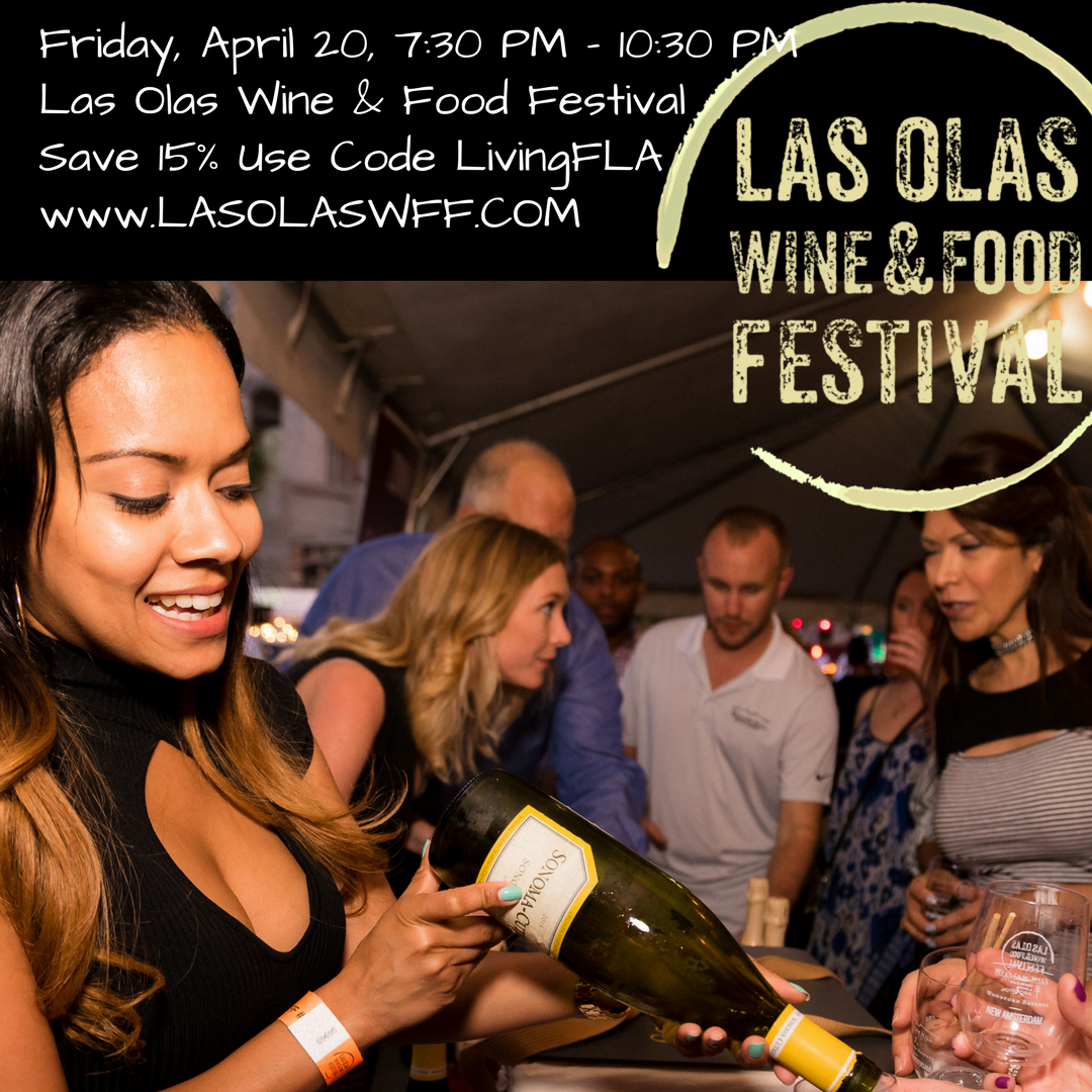BuzzBrite's tweet photo. Save 15% on tickets to #LasOlas Wine &amp; Food Festival, April 20th! Use code: LivingFLA! Enjoy all-inclusive #food &amp; #wine up and down Las Olas Blvd. Purchase your ticket and support @lungsofla; 100% of ticket proceeds benefit charity: https://t.co/uQEJWYD5NI | @lasolaswff  #LOWFF https://t.co/BpKAOf3Jg9
