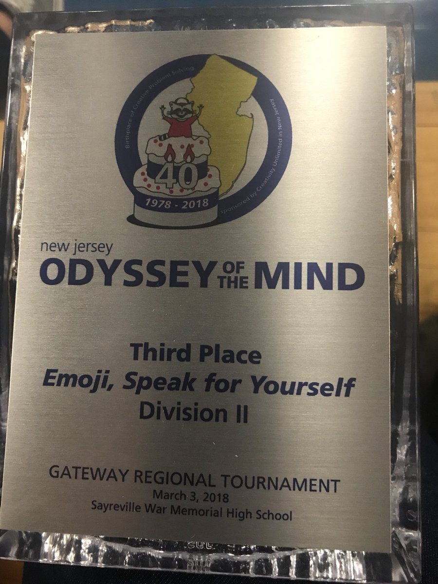 ThisIsMsSavage's tweet photo. Congratulations to Hoover’s Odyssey of the Mind team! #3rdplace @EdisonNJ @NJOotM @MurtaghMrs https://t.co/fdlgAX57Zs