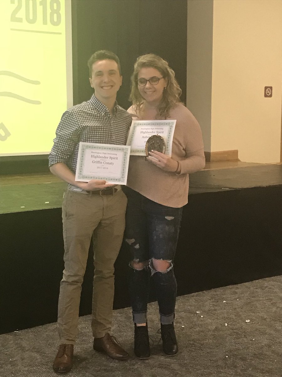 HHS_Swimming's tweet photo. Highlander spirit awards! So happy to have @griffin_conaty and @aubrey_gaul on Team Highlander ! https://t.co/BwI52AhN0B
