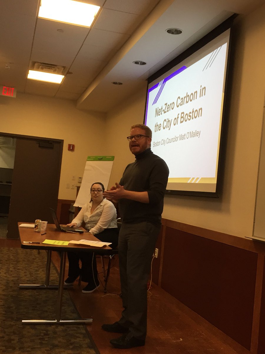 BosCleanEnergy's tweet photo. Thank you .@MattOMalley for your leadership on the Net Zero planning process. We are honored to work with you towards a #CarbonFreeBoston by addressing carbon emissions from the built environment.
#LEA18 https://t.co/0N8LBR8h7N