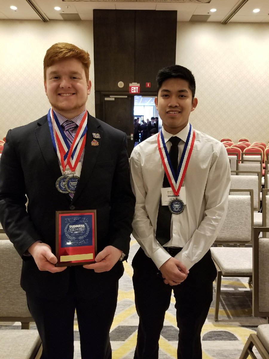 wegobpa's tweet photo. Mike Sawicki 1st in Extemporaneous Speech and 5th in Personal Finance. Peter Nyugen 5th in Fundamental Accounting. Both going to Dallas in May. Congratulations guys! https://t.co/YYRIWFeYtF