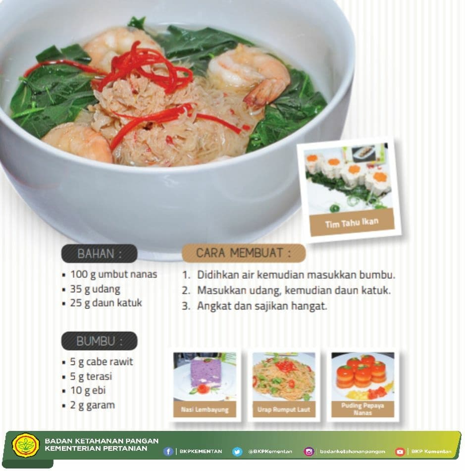 Tahukah anda batang/hati (umbut) nanas bisa diolah mjd masakan? Ini dia resep yang bisa dicoba ya
#diversifikasipangan
#panganlokal
#LombaCiptaMenu2017