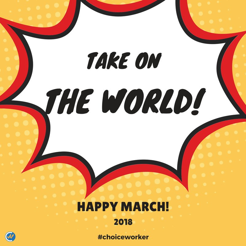 choiceworker's tweet photo. Take every opportunity you have. Go big or go home. Welcome to #March
#HappyNewMonth #CarpeDiem https://t.co/r2kazFRdiM