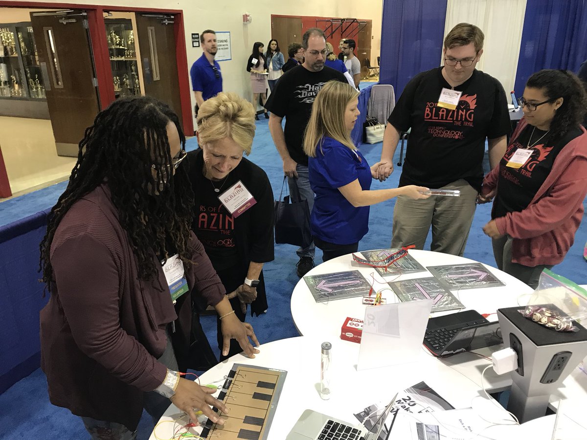nancy_bourne's tweet photo. #MakerSpace awesomeness! We were inspired learners &amp; doers today! Thanks to everyone who came to #pbcsdtechconf today! Together we are #GrowingStrong #pbcstem @HMRuff @NoRowEdu @BengtsonDeb @lisaseymour1 @ToniLipscher @kellerm1 @YoGreenie @toopickee @tbpeart @kathmattox https://t.co/iq16BHLGOz