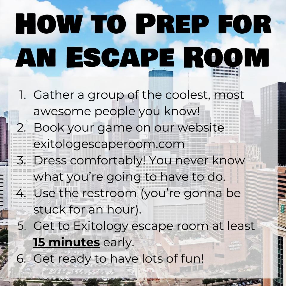 exitologyescape's tweet image. Whether you&apos;re a first timer or an escape room veteran, it&apos;s always good to be prepared.