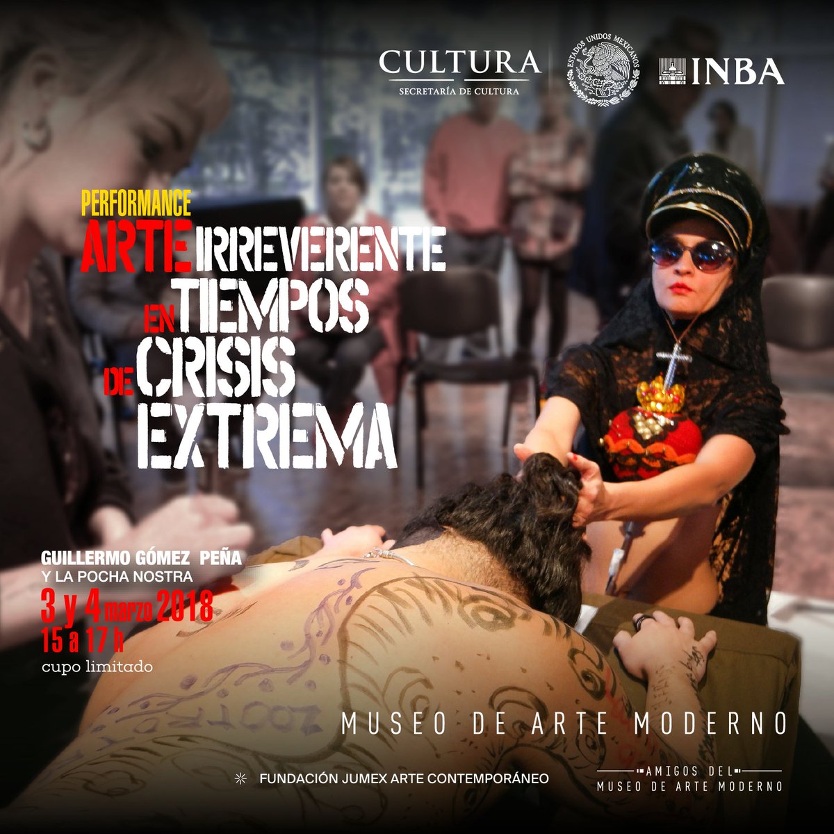 museoAmodernoMX's tweet photo. Estamos listos para presenciar la presentación del performance "Arte irreverente en tiempos de crisis extrema" 😲😲😲🙃🙃 🙃
¡No olvides compartirnos todas tus fotos usando el hashtag #GoMexMAM! https://t.co/elnrQXPuRc