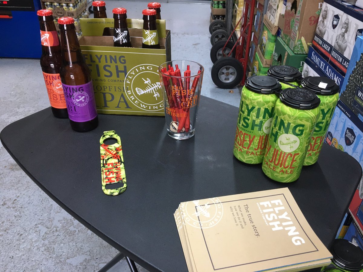 FlyingFishDrew's tweet photo. Join Courtney at Newtown Sq Beverage for some classic Fish Ales and fresh Jersey Juice! 🍻#drinklocal #PhillyLovesBeer @flyingfishbrew https://t.co/OrFXk5ONKX