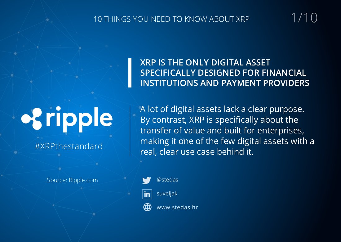 stedas's tweet photo. Things You Need to Know About XRP (1/10)

Share / retweet...

@arrington @fintechfrank @RippleNL  @MummyVx2  @GiantGox  @justmoon @KingRippleXRP @ashgoblue  @emy_wng  @Reverend_Ripple @XRPHODLER @HaraldoXRP @haydentiff https://t.co/oYCow6RDJx