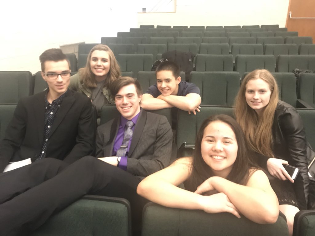 Waiting for awards at the Regis Forensics meet. William and Ellie made the finals!! <a href="/fccrickets/">Fall Creek School District</a> #gocrickets #forensics