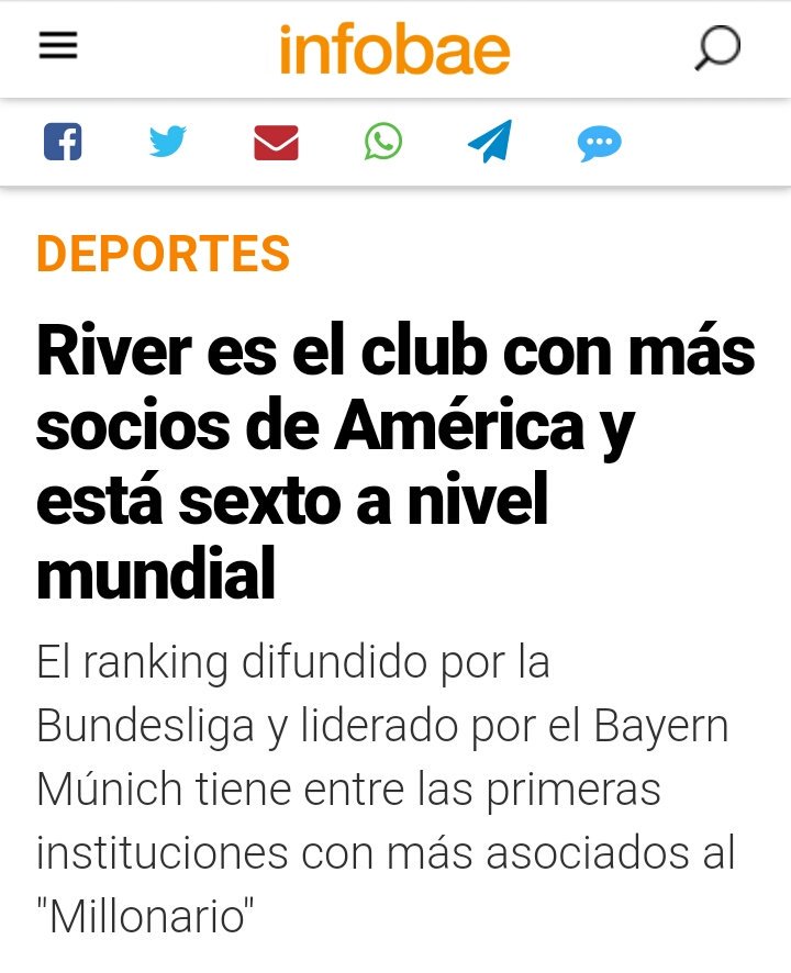 OrgulloPorRiver's tweet photo. River Plate es el Club con más socios de América y el sexto a nivel mundial. #RiverManda Contala como quieras, Bostero. https://t.co/aVqMJIMSxa