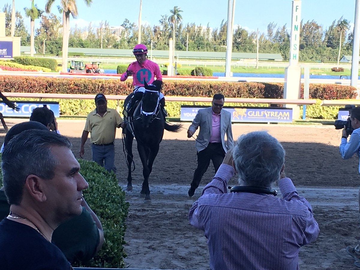 DerbyTalk's tweet photo. @mmhui63 Nice win @mmhui63 #HOGY!! From Ark to 😎 Florida, great to see @OaklawnRacing friends winning! https://t.co/NmnWchkC6z