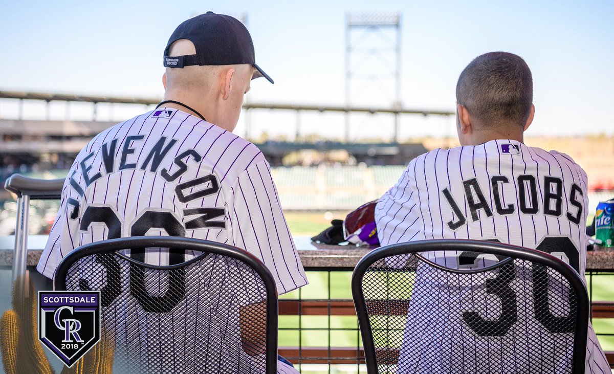 Rockies's tweet photo. The #ChildrensColoradoRox crew is in the house!

They hung out with @cbettis35 and get to watch the game on the Rockies’ balcony. https://t.co/yPoe78168v