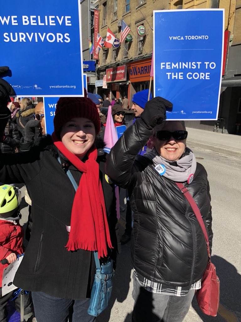 YWCAToronto's tweet photo. We spent the day out on the streets of Toronto with friends and colleagues for #IWD2018! Marching for liberation, gender equity and justice on Indigenous land. #IWDToronto #JusticeforTinaFontaine #IWDTO #CanFem https://t.co/tGKaCzTkL9
