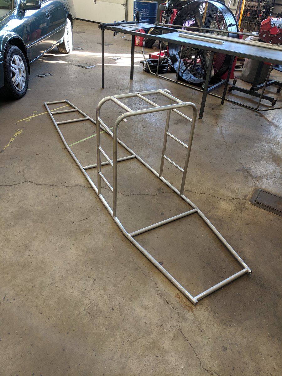 jdufkis's tweet photo. The kids were working hard on their high mileage car during auto club yesterday. Main hoop is all tacked in and looks great, in addition to being very safe. @RMHSMUSTANGS @District214 https://t.co/x1X4KcAIFW