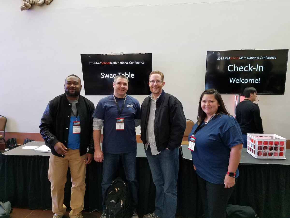 SheaMiddle's tweet photo. Shea Math team attends the #midschoolmath2018 conference to learn more creative ways to engage kids in math! https://t.co/1AXgpRaz8l