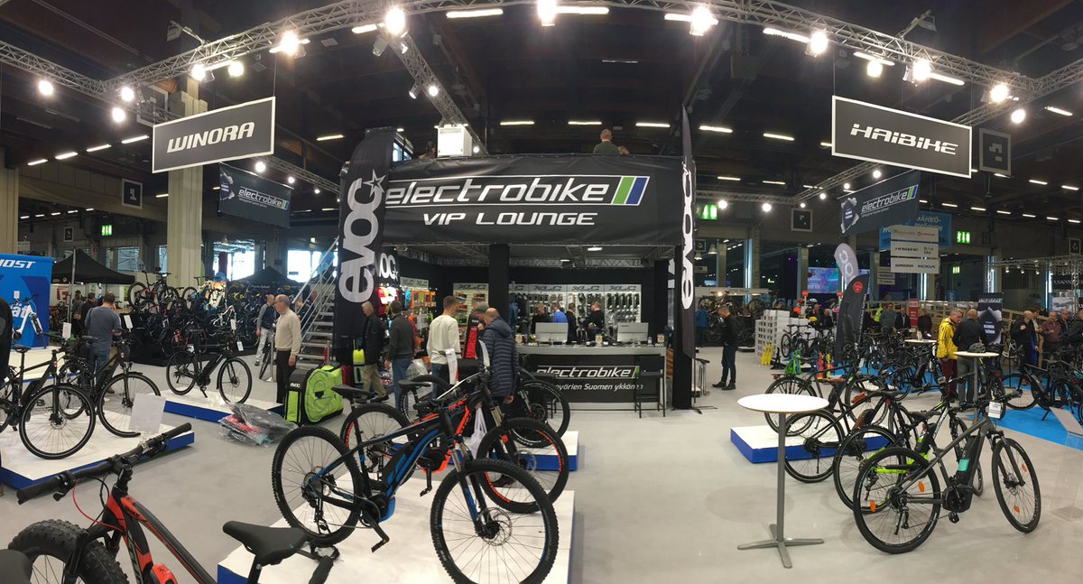Electrobike_Fi's tweet photo. GoExpo Fillari 2018 #haibike #winora #boostbike #tunturi #sähköpyörä #sähkömaastopyörä #sähkömaasturi #ebike #emtb #sähköpyöräily #electrobike https://t.co/Bsy3zvm9EC