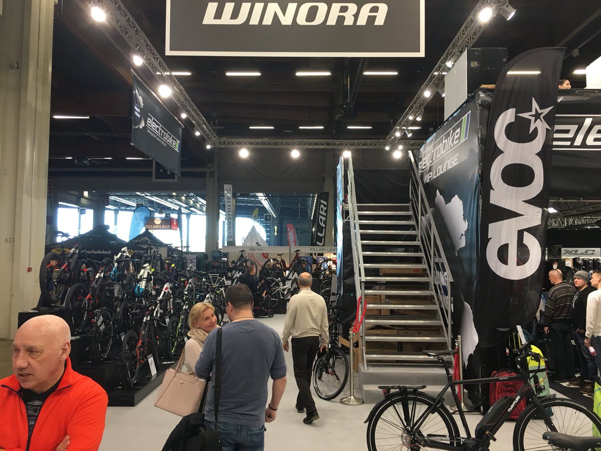 Electrobike_Fi's tweet photo. GoExpo Fillari 2018 #haibike #winora #boostbike #tunturi #sähköpyörä #sähkömaastopyörä #sähkömaasturi #ebike #emtb #sähköpyöräily #electrobike https://t.co/Bsy3zvm9EC