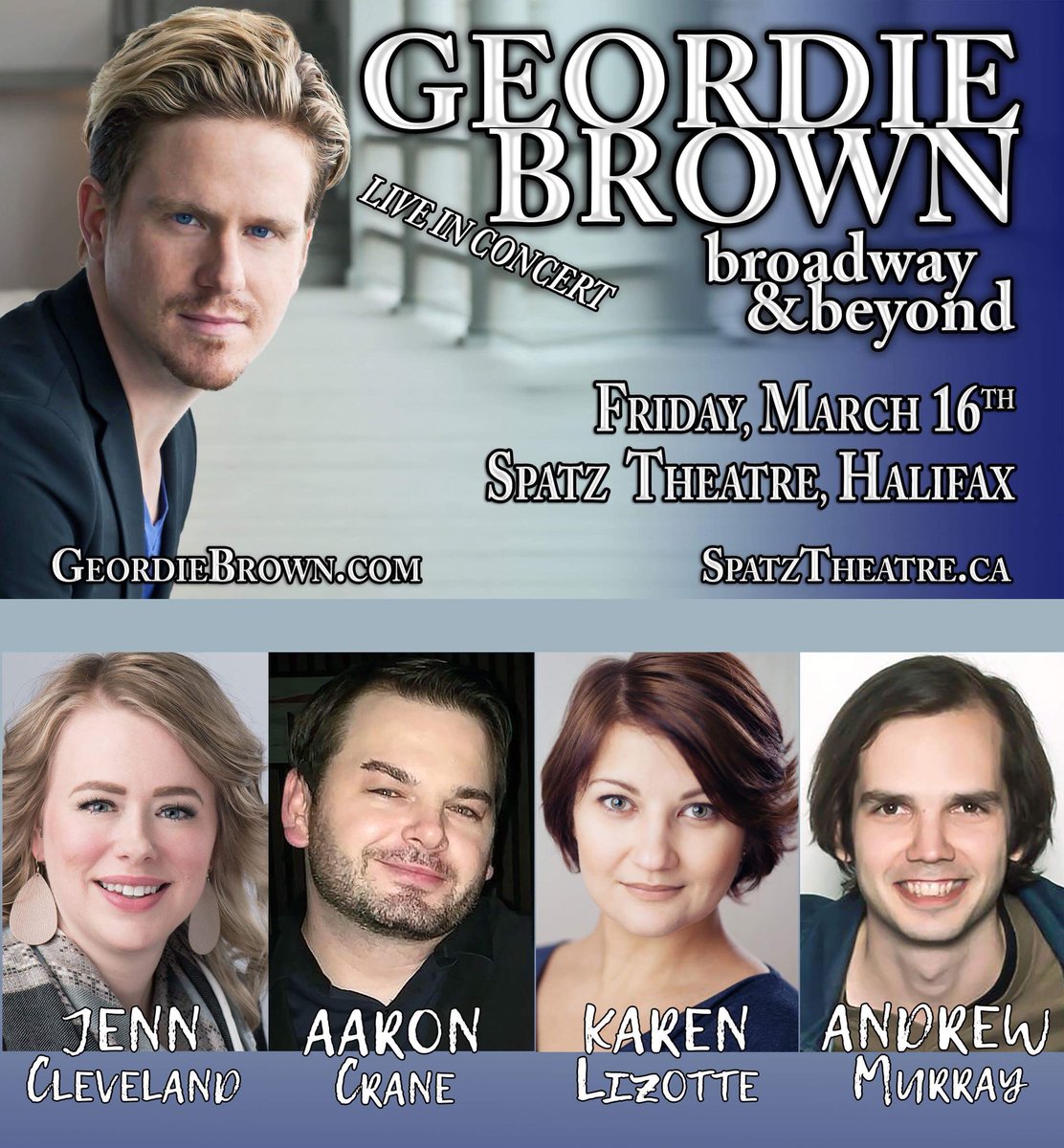 geordbrown's tweet image. I am so excited to have these incredible four people joining me on stage on March 16th. Jenn, Aaron, Karen, and Andrew are all mega-talented artists, and I'm proud to call them all friends. Tix at GeordieBrown.com or 902-422-6278 facebook.com/geordiebrown.f…