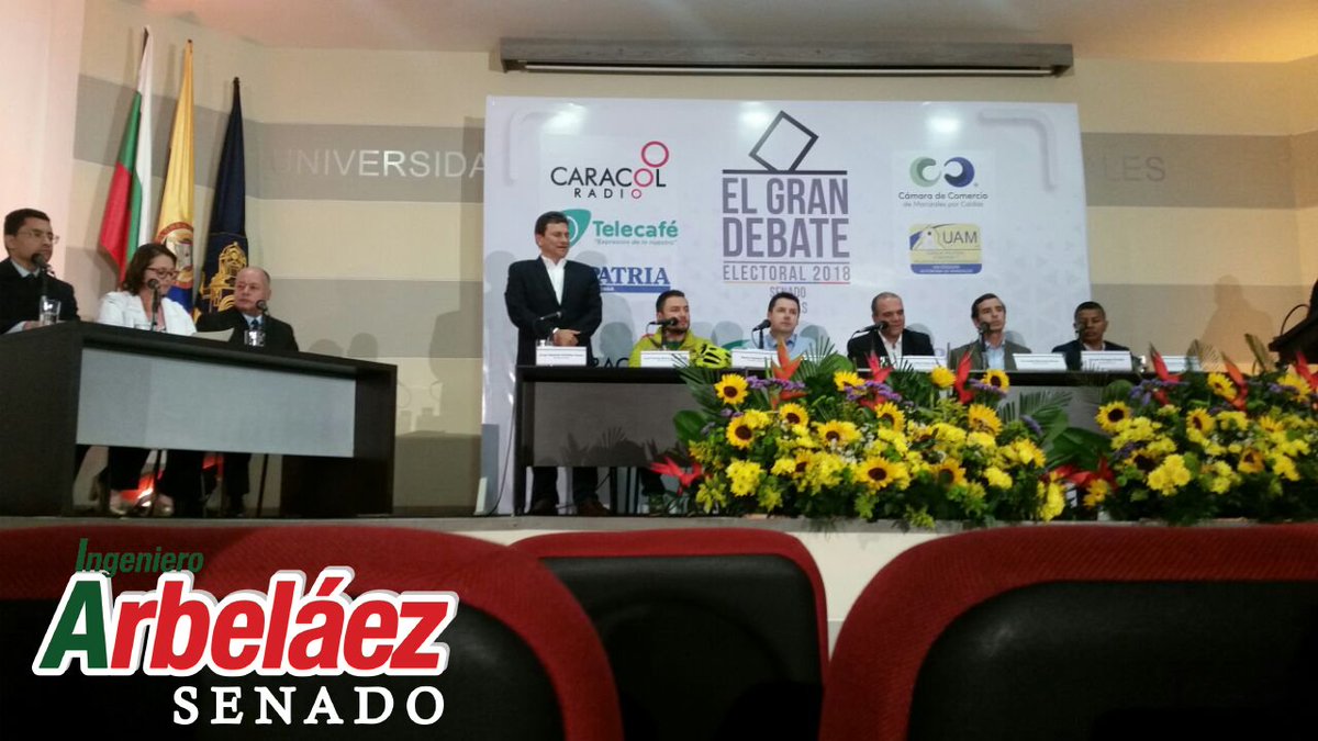 jorgearbelaezh's tweet photo. Estuvimos presentes en el gran debate electoral  de los candidatos Caldenses al #Senado que tuvo lugar en el aula máxima de la Universidad Autónoma de Manizales.
#ColombiaVenceAlCorrupto #Caldassimeimporta #AlianzaVerde #Colombiasimeimporta https://t.co/L2EbD6uExJ