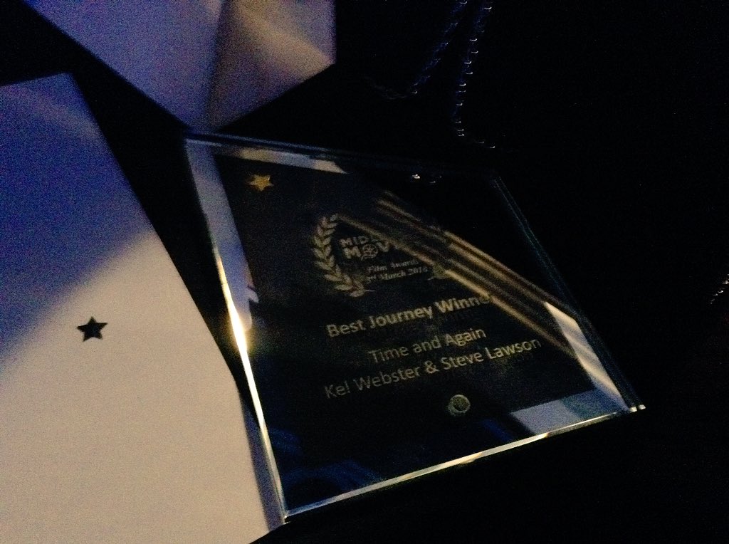 Creativ_Studios's tweet photo. Well done to @kelwebs and @helencrevel another award for Time &amp; Again starring @SawbonesHex #midlandsmovies https://t.co/AORdoouvEw